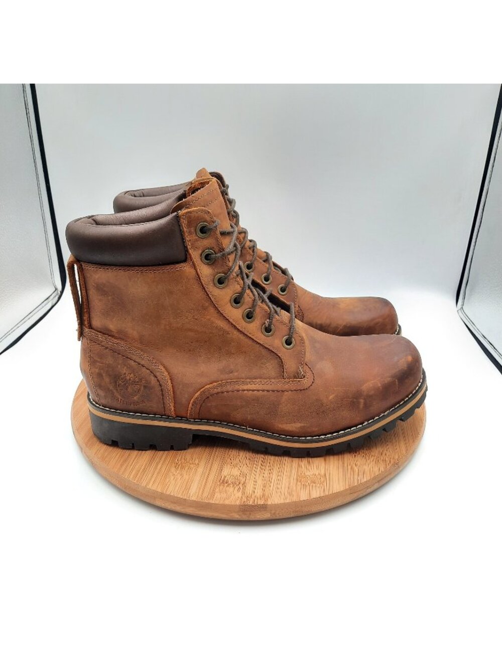Timberland Earthkeepers Mens Size 9.5 Boots Brown Leather Rugged 6 Inch Work